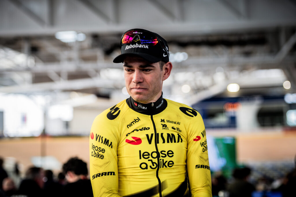 Wout van Aert savours his Paris-Roubaix triumph