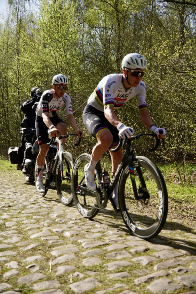 Tadej Pogacar Florian Vermeersch Roubaix recon