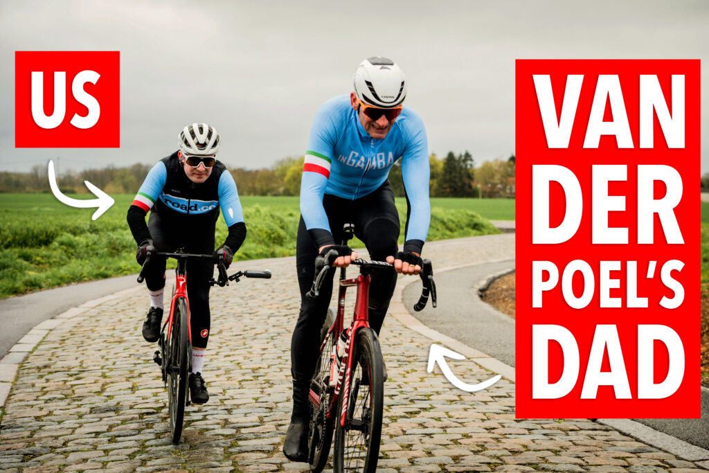 Ryan and Adrie van der Poel hit the Paris-Roubaix cobbles