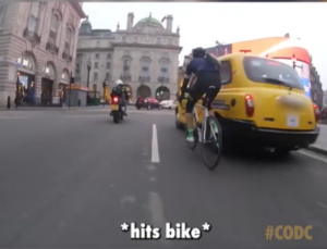 Piccadilly circus near-miss
