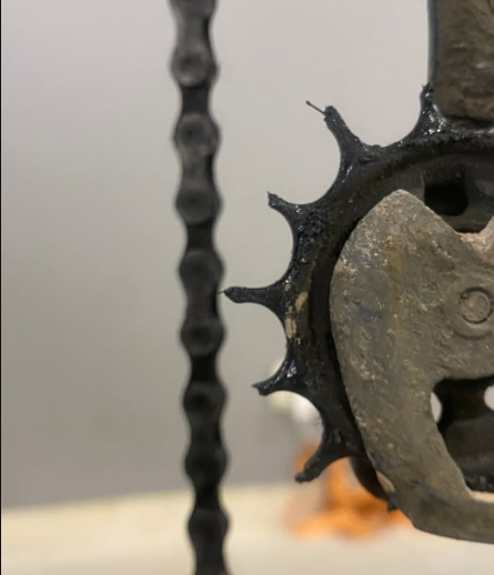 Worn jockey wheel