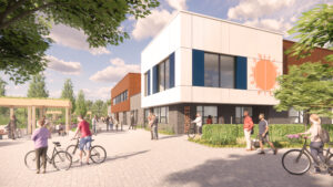 Visualisation of Bristol Regional Cycling Hub &ndash; main elevations