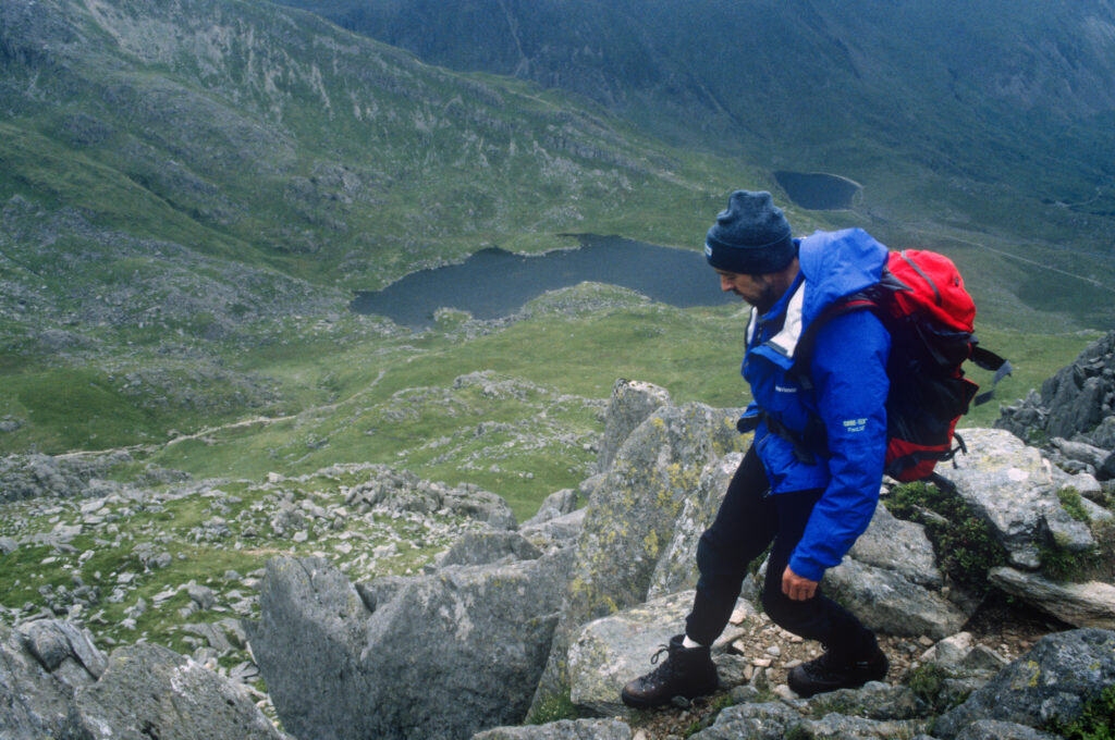Walking, Tryfan Mountain, Snowdonia, North West Wales