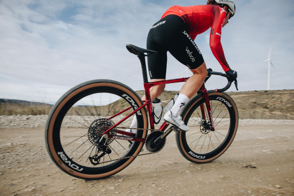 2026 Specialized S-Works Crux 5 action rider out of saddle