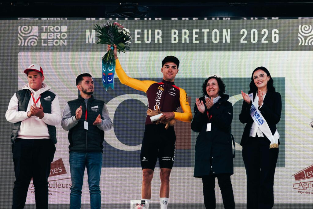 Alexis Renard wins wooden piglet for best Breton rider at 2026 Tro-Bro L&eacute;on