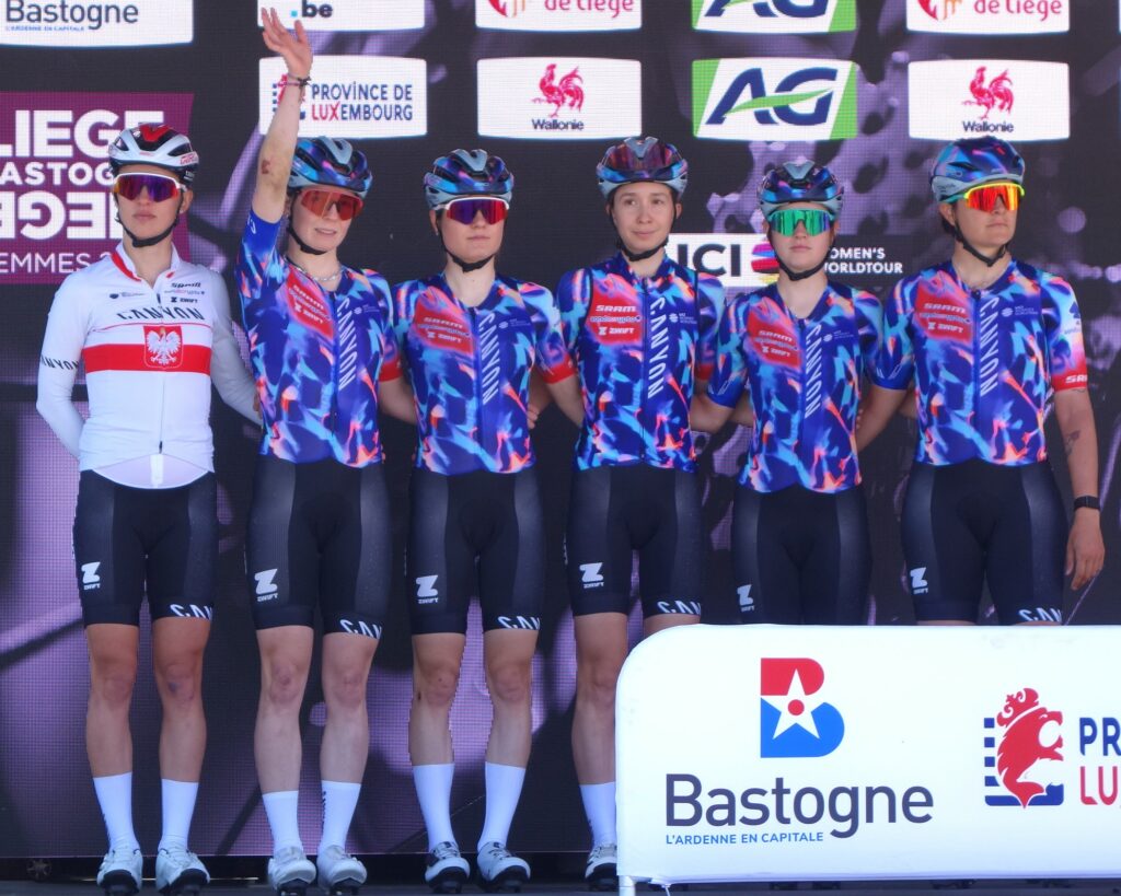 Team Canyon-SRAM zondacrpyto 2026 Liege-Bastogne-Liege (Hoebele, CC BY-SA 4.0)