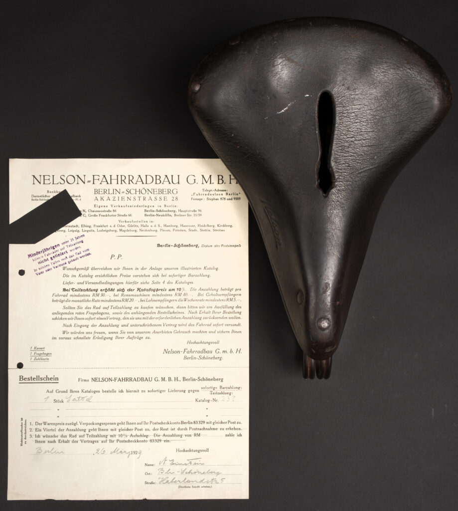 Albert Einstein saddle auction lot