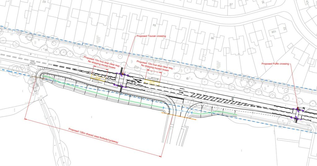 Bicester Road, Kidlington, cycleway plans