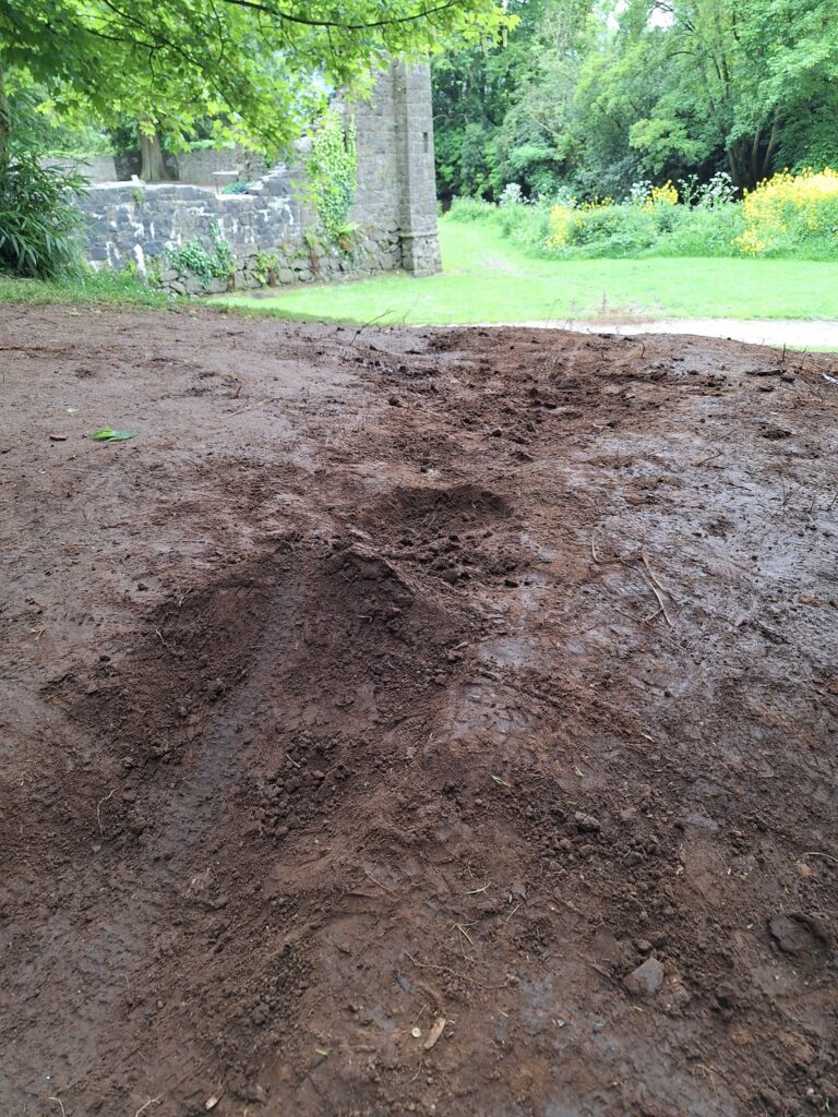 DIY bike jump created in Antrim Castle Gardens