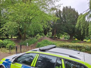 DIY bike jump created in Antrim Castle Gardens
