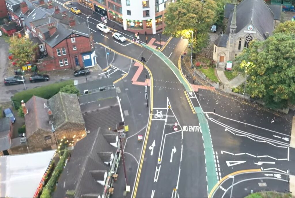 Meanwood Road cycle lane, Leeds