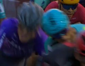 Rider headbutts rival during Giro d&rsquo;Italia stage finish in Milan