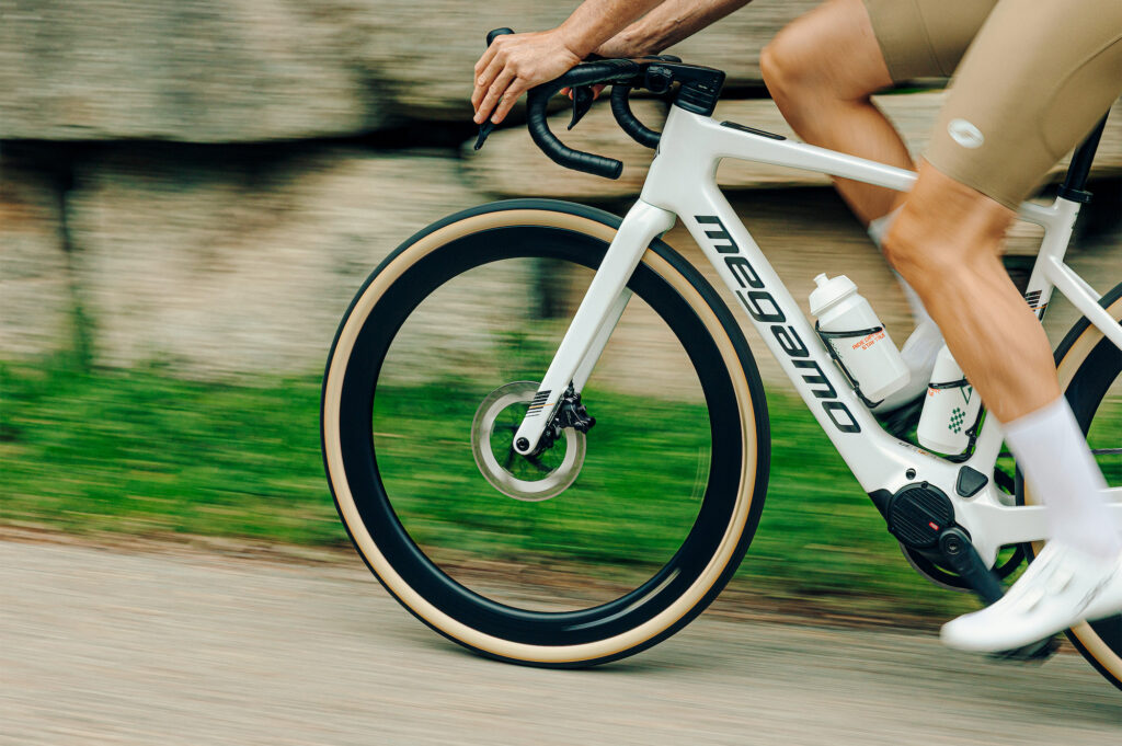 2026 Megamo Upon action front half of bike