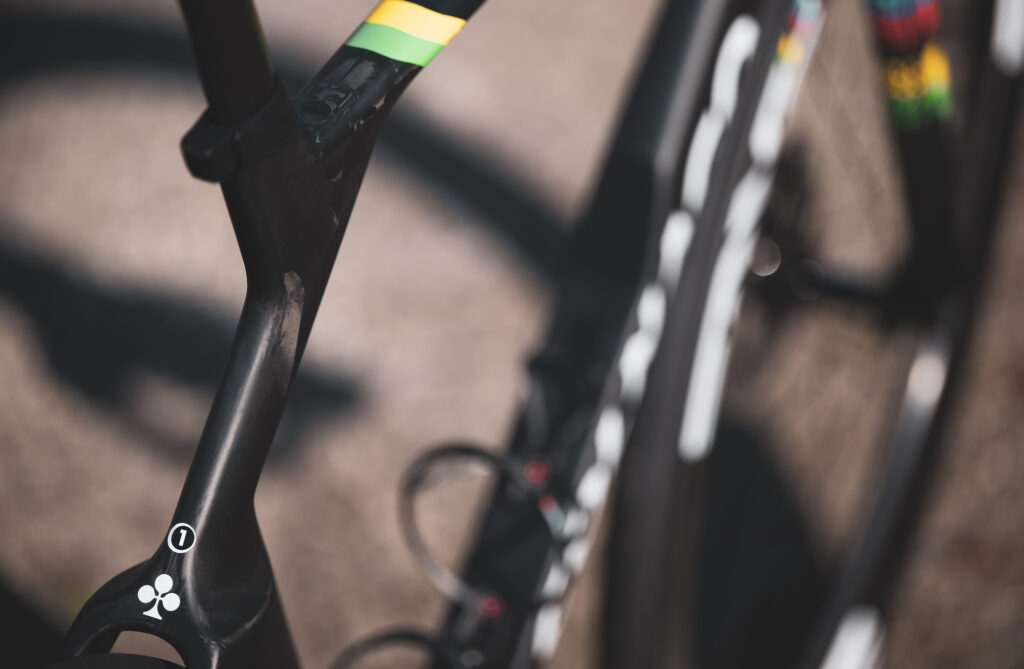 2026 Milan San Remo Tadej Pogacar Colnago Y1Rs frame detail Pic credits - Poci&rsquo;s Pix