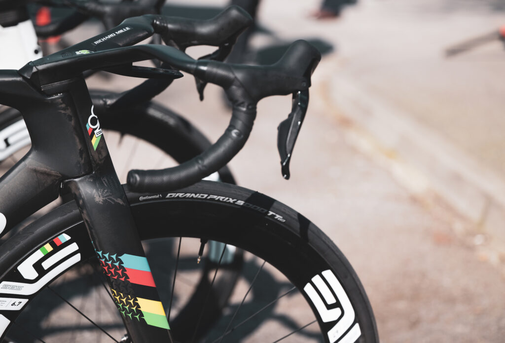 2026 Milan San Remo Tadej Pogacar Colnago Y1Rs head tube handlebar Pic credit - Poci&rsquo;s Pix