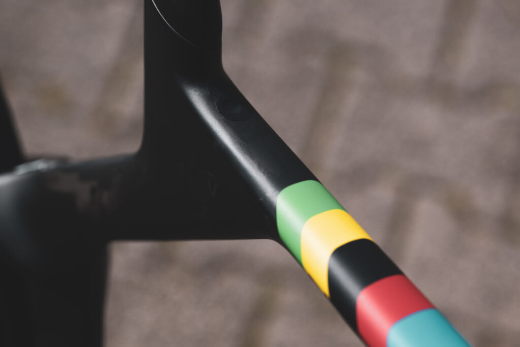 2026 Milan San Remo Tadej Pogacar Colnago Y1Rs world champ stripes Pic credit - Poci&rsquo;s Pix