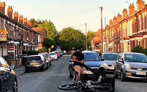Cyclist doored by car driver on residential street 3