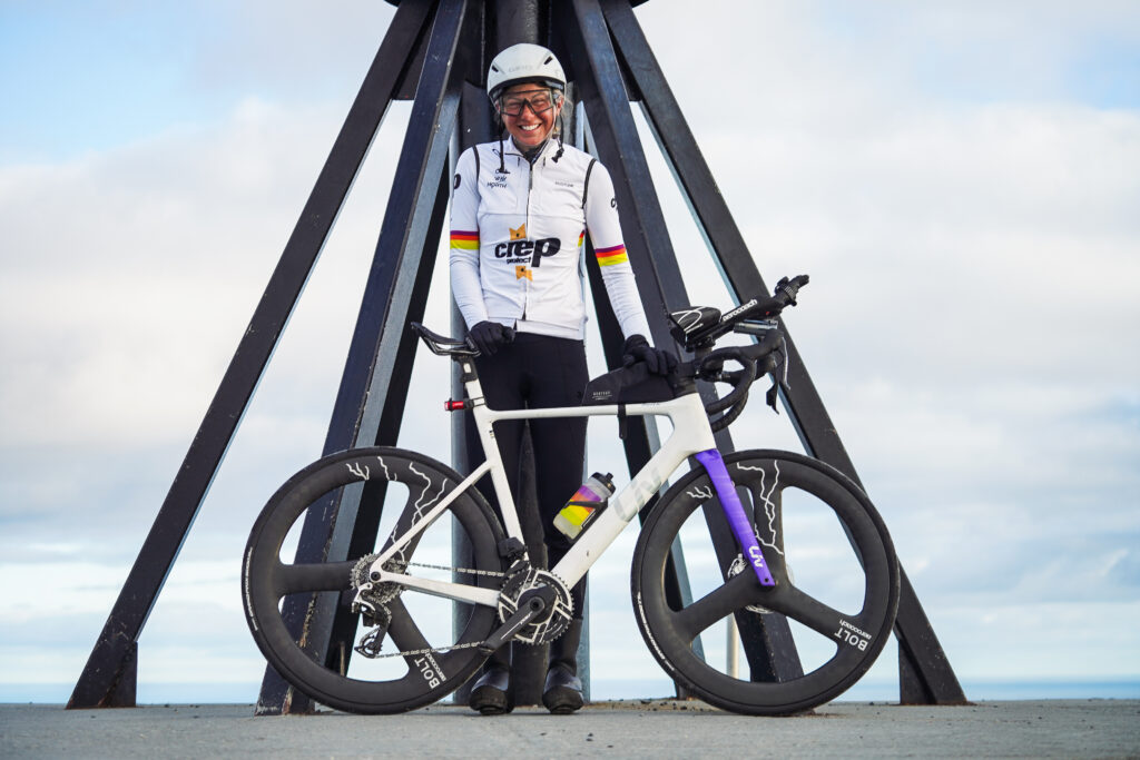 IDr Sarah Ruggins breaks outright record for cycling from south to north of Europe
