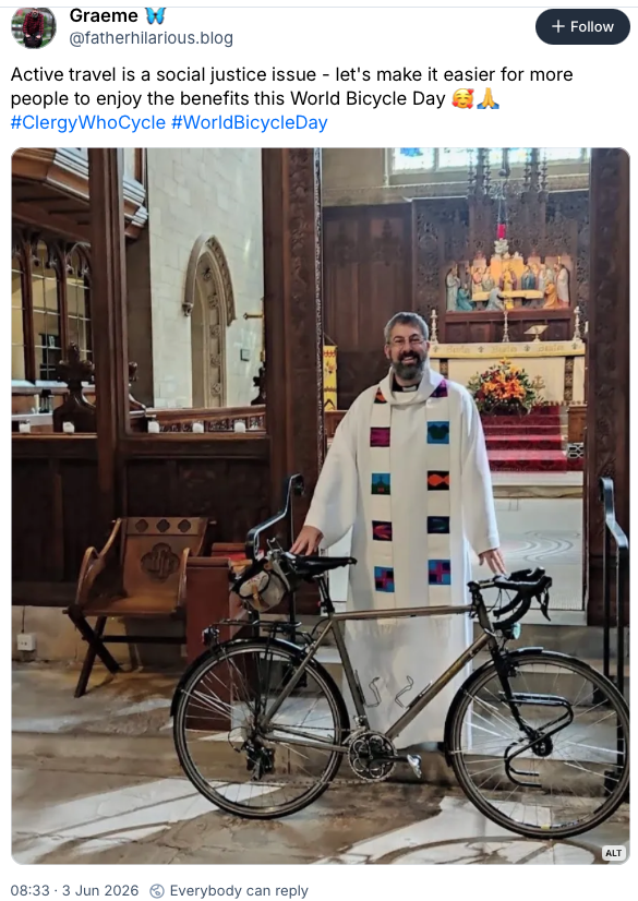 Graeme, Clergy who cycle