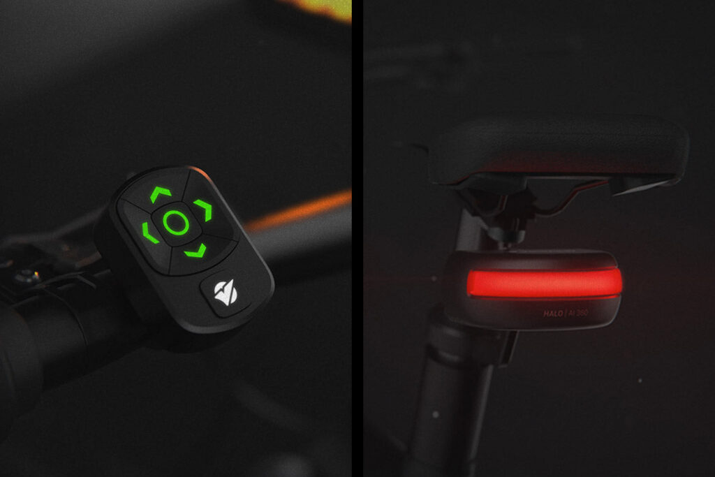 Veloneer AI bike light - control unit and rear light