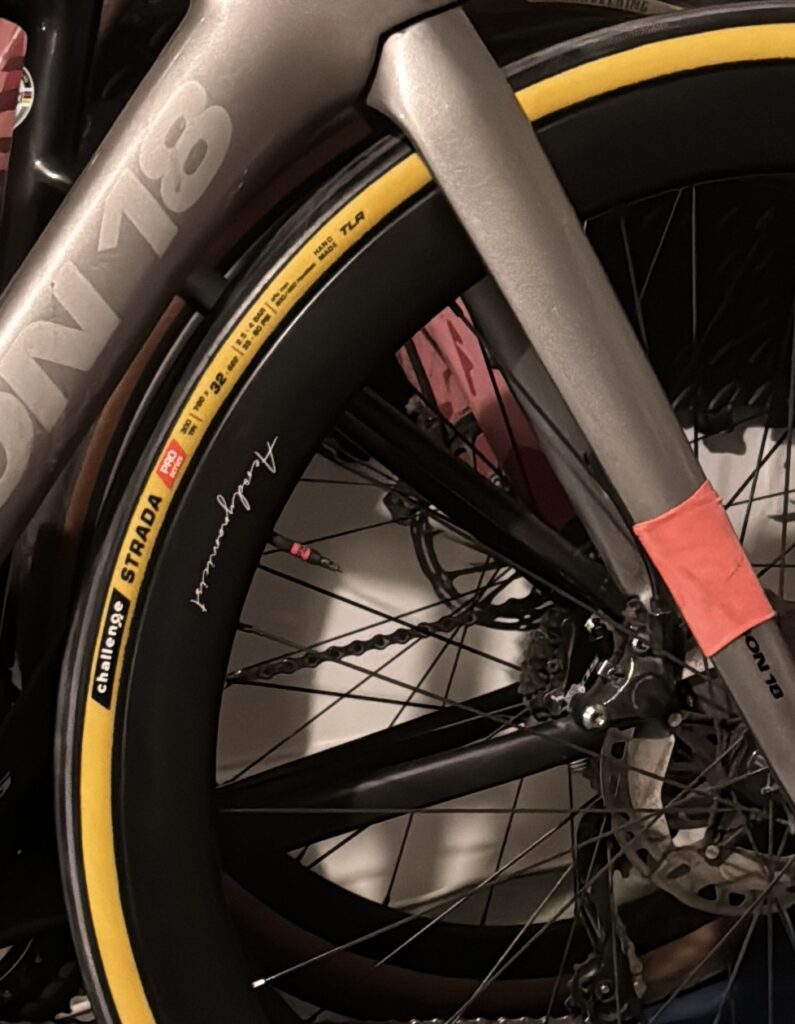 2026-Challenge-Strada-Pro-Handmade-TLR-Road-Tyres-in-Tan-on-wheel