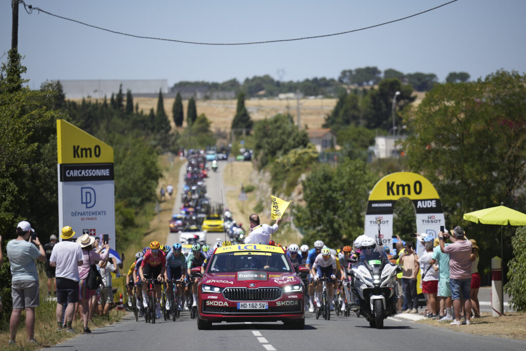 Km0 (Kilometre zero) Tour de France 2026 stage 4 peloton - Étape 4 - Carcassonne / Foix (181,9 km)