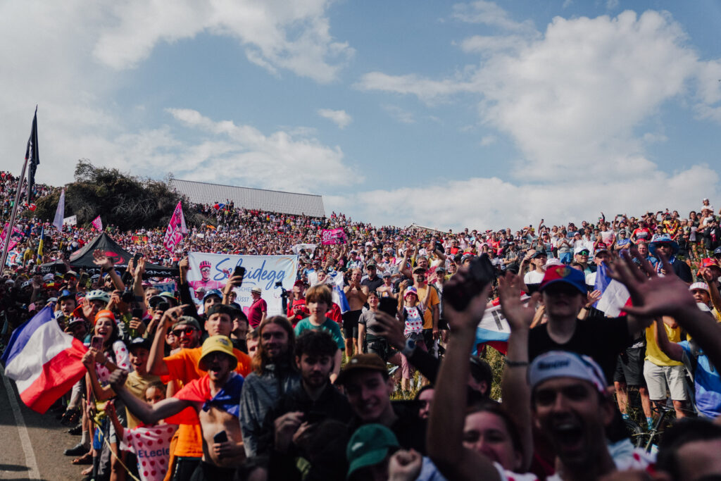 Fans on the Col du Haag, stage 14, 2026 Tour de France
