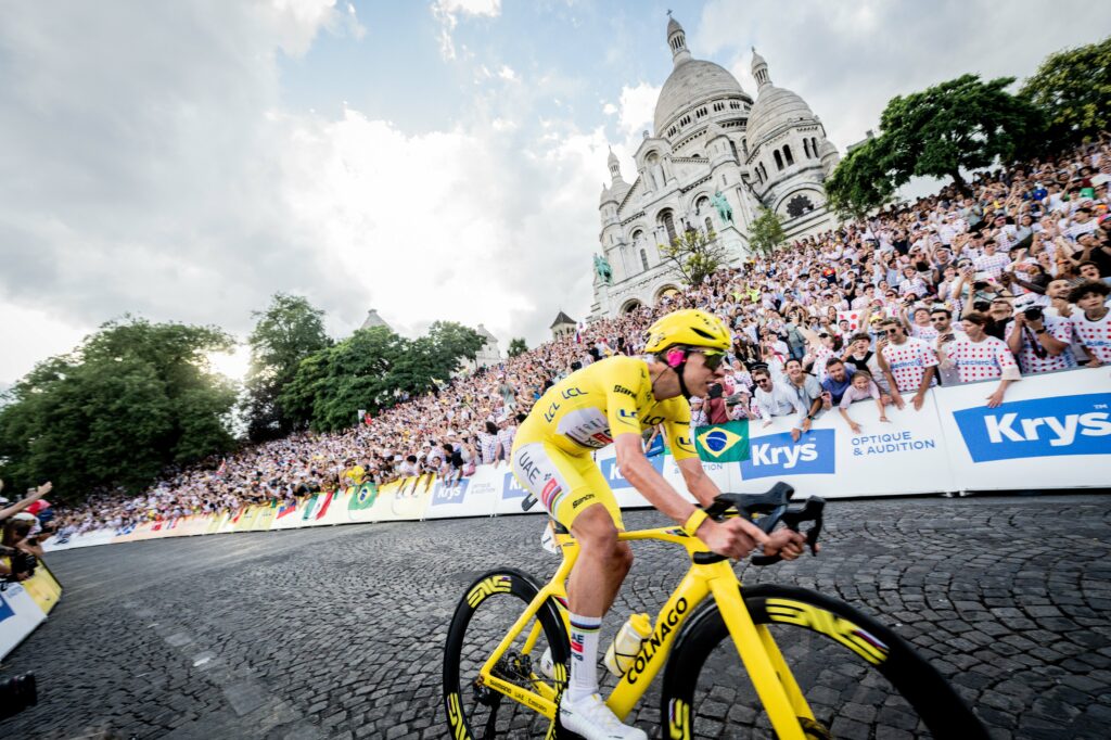 Tadej Pogačar on Montmartre, 2026 Tour de France, stage 21