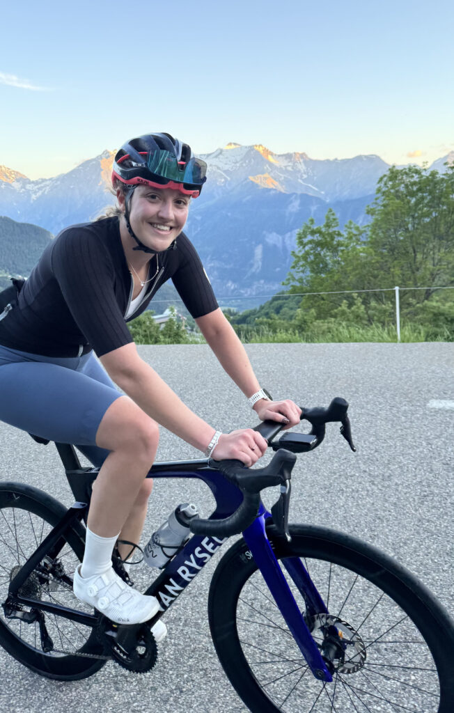 Alpe d'Huez Emily Tillett riding