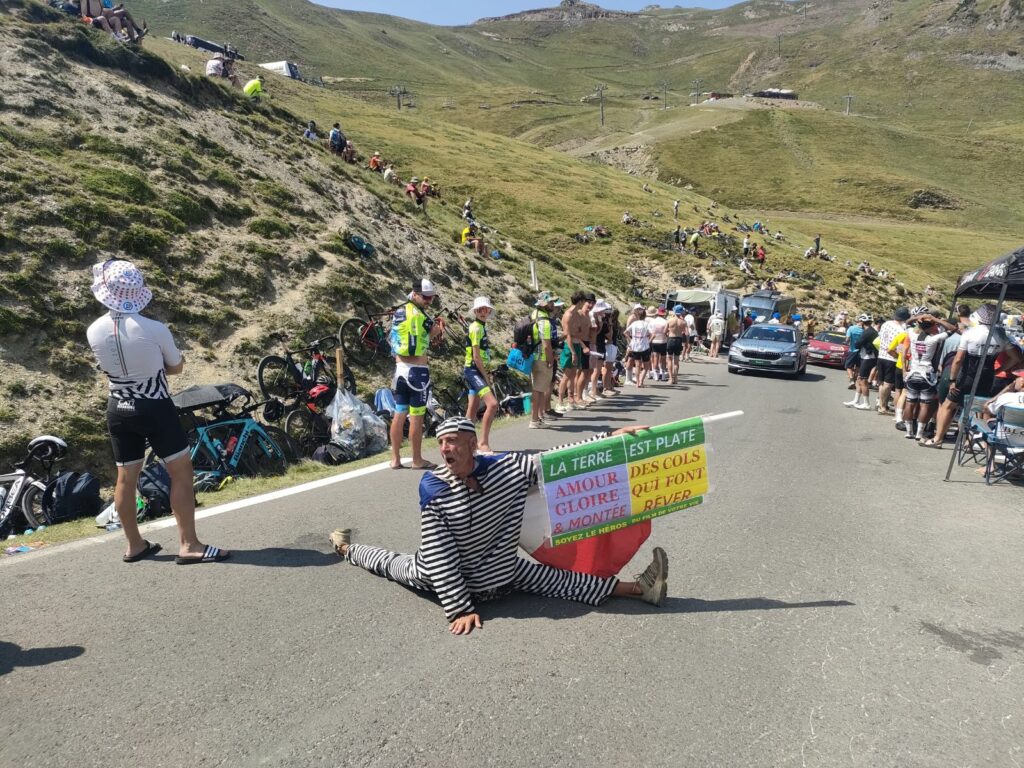Weird man on the Tourmalet
