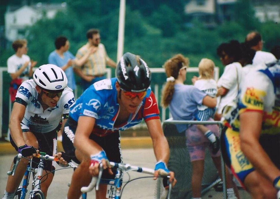 John Tomac racing in 1991 at the Thrift Drug Classic