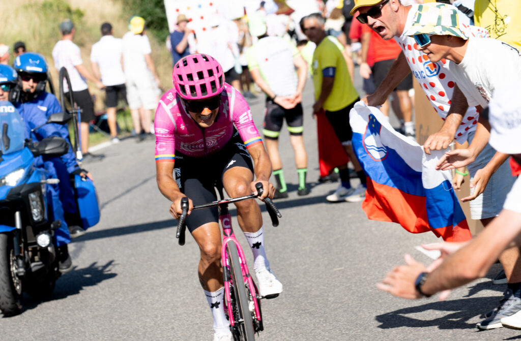 Tour de France 2026 Stage 18, Voiron to Orcieres Merlette, Richard Carapaz riding