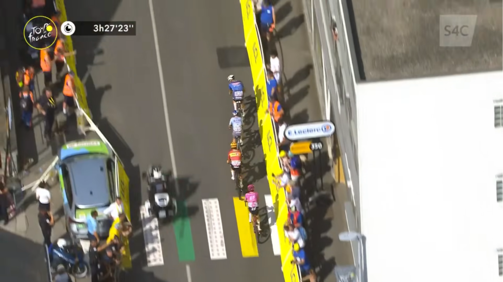 Fans injured after driver crashes car into Tour de France finishing straight