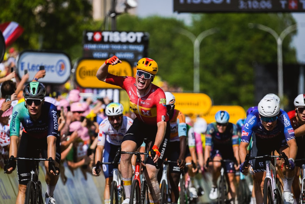 Søren Wærenskjold wins fastest ever Tour de France road stage, stage 11, 2026 Tour de France
