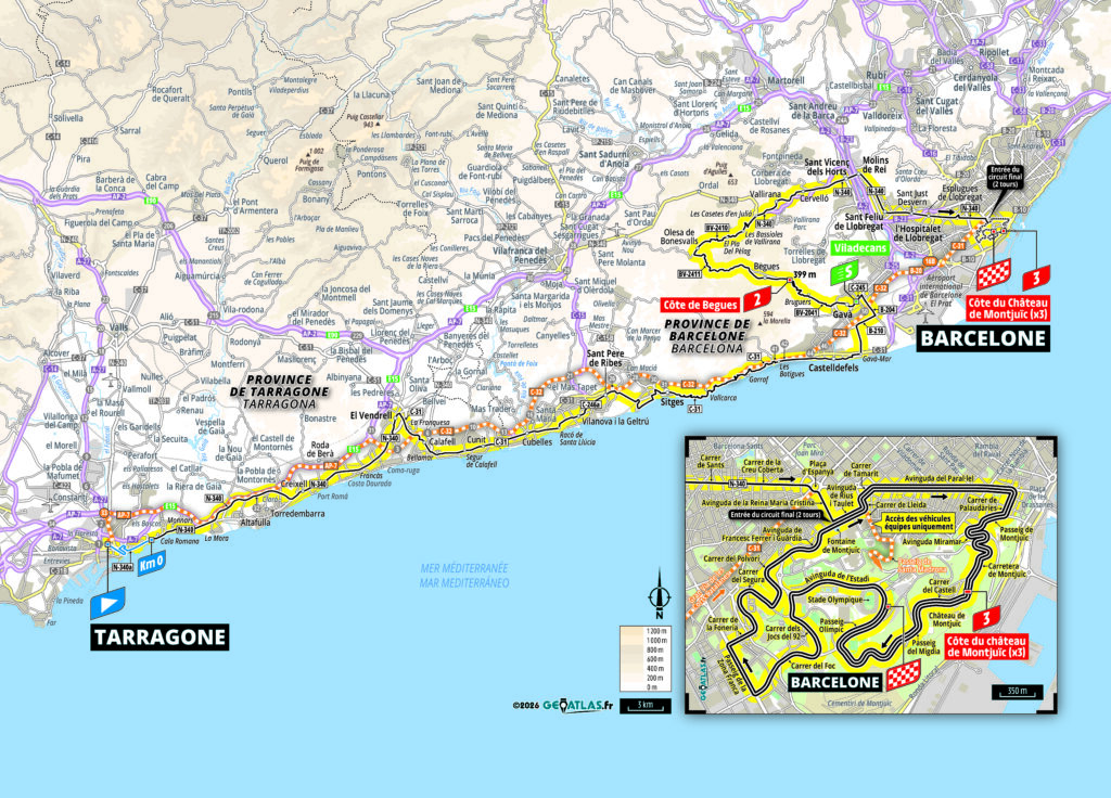 2026 Tour de France stage 2 map
