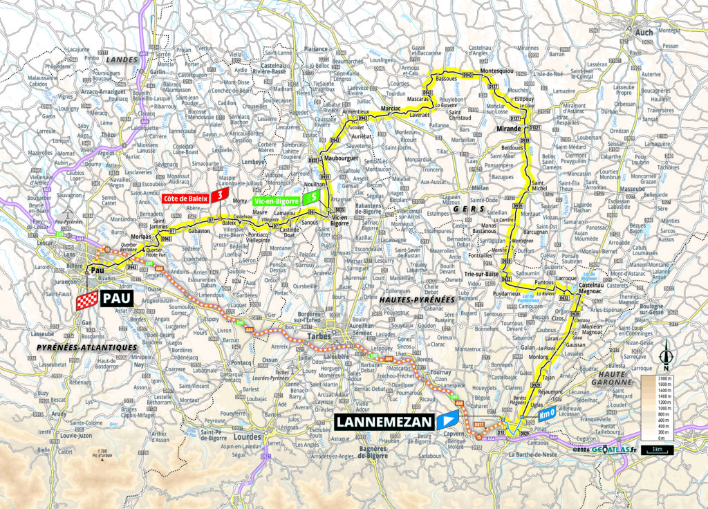 2026 Tour de France stage 5 map