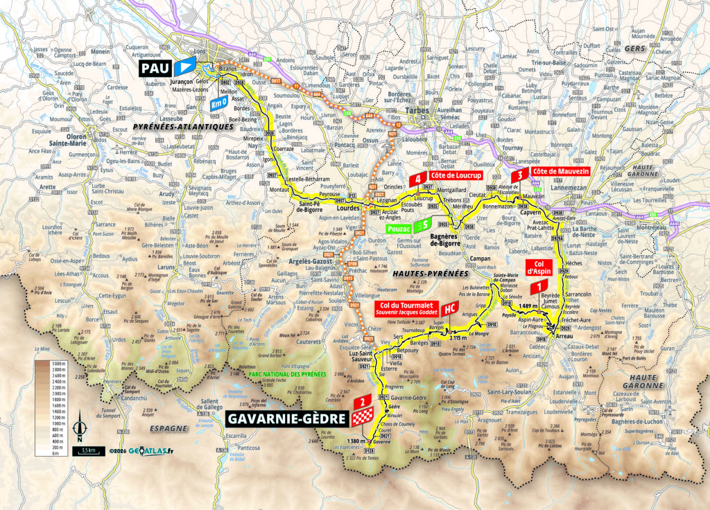 2026 Tour de France stage 6 map
