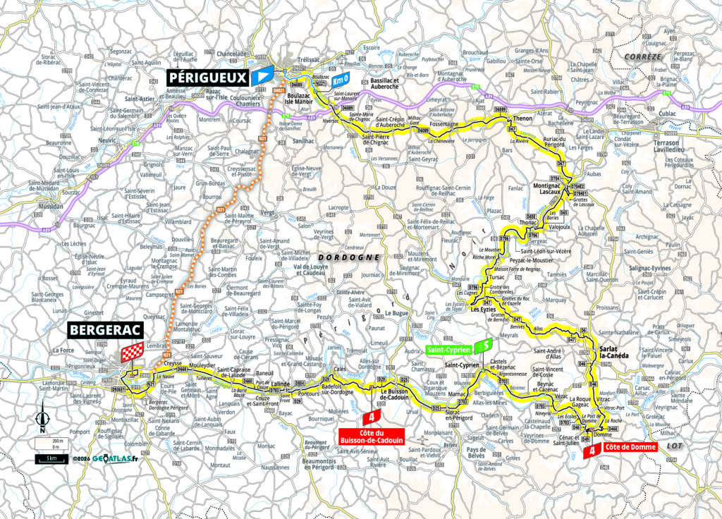 2026 Tour de France stage 8 map