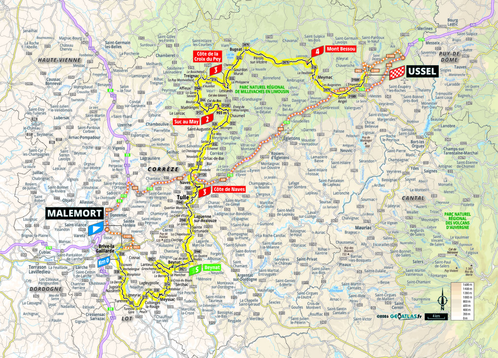 2026 Tour de France stage 9 map