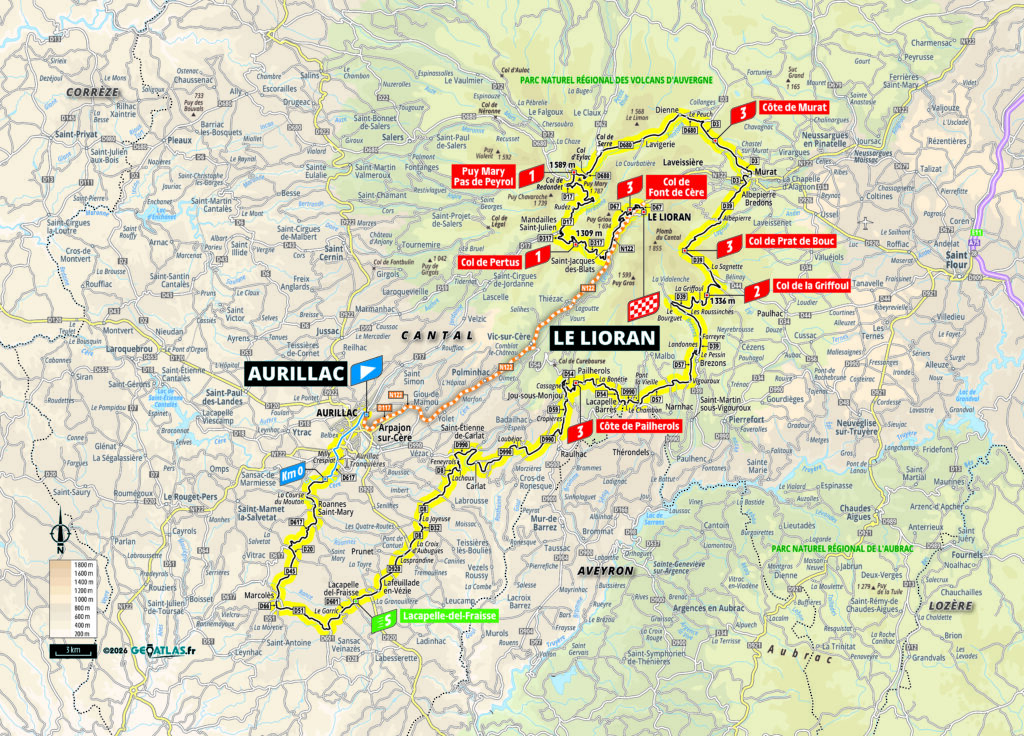 2026 Tour de France stage 10 map
