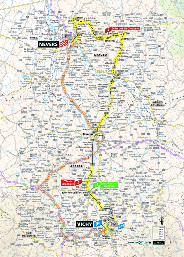 2026 Tour de France stage 11 map