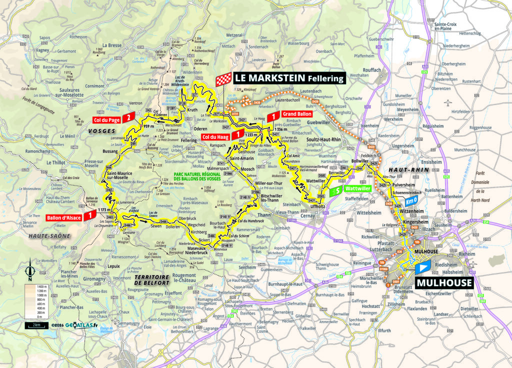 2026 Tour de France stage 14 map