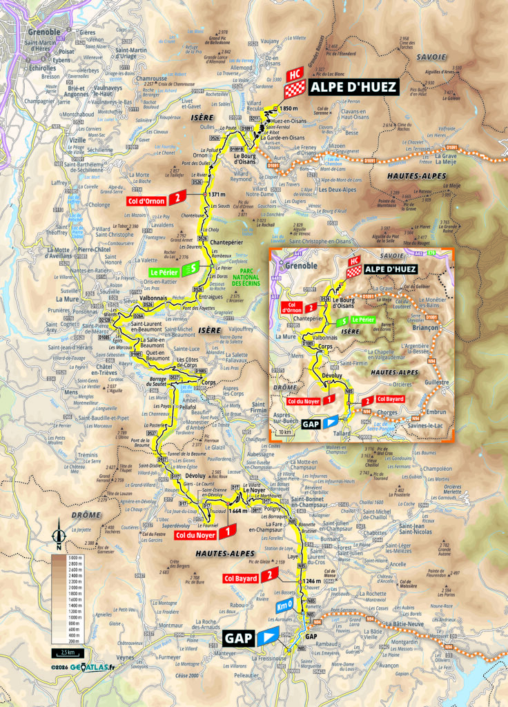 2026 Tour de France stage 19 map
