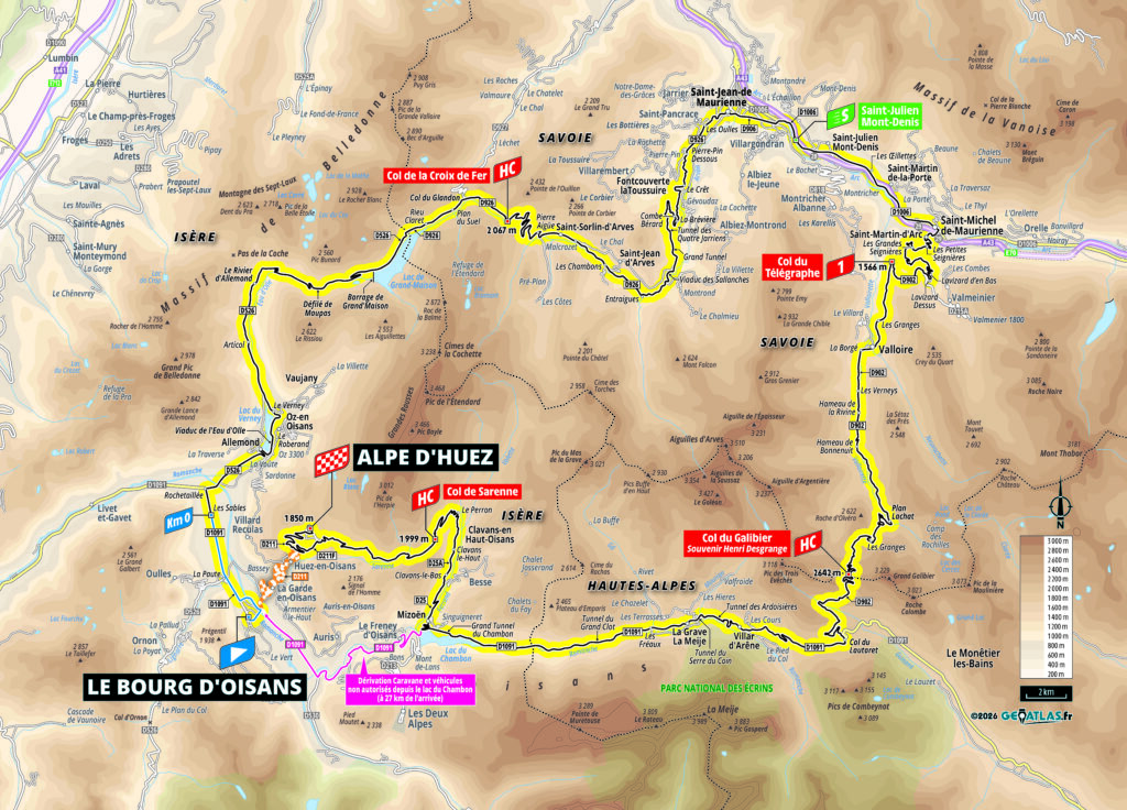 2026 Tour de France stage 20 map