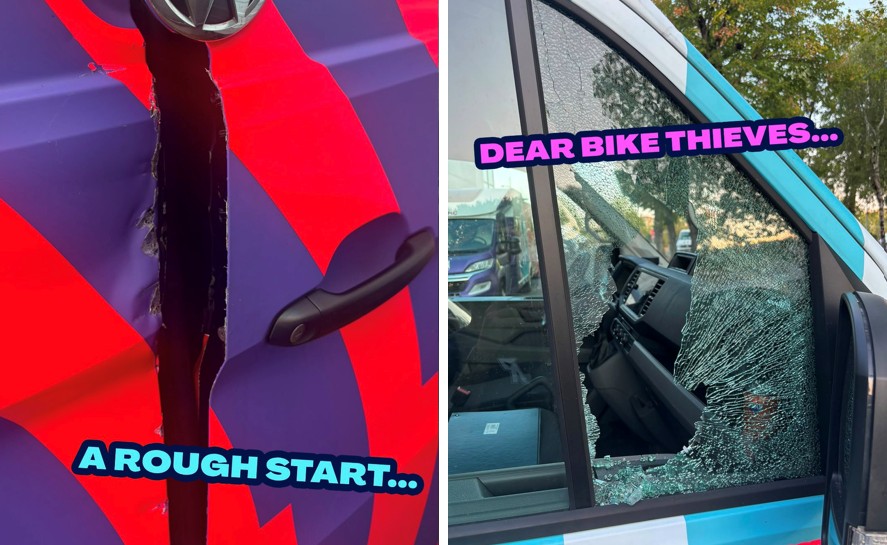 “It sucks”: Thieves smash window and steal bikes in raid on Unibet Rose Rockets cycling team van
