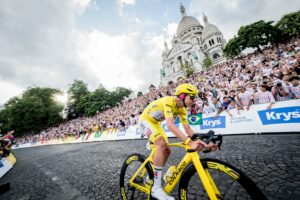 Tadej Pogacar on Montmartre, stage 21, 2026 Tour de France