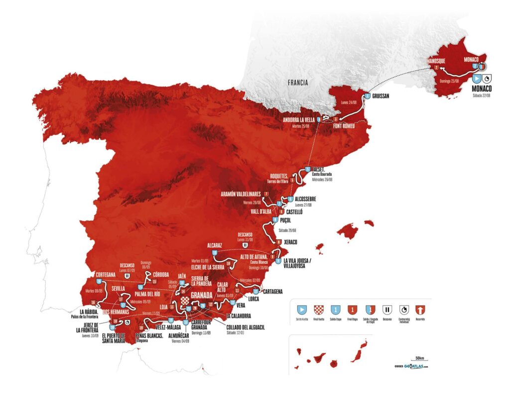 2026 Vuelta map