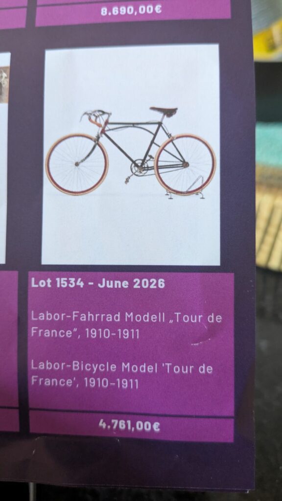Labor Tour de France auction listing