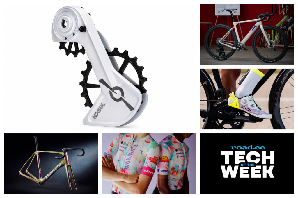 This derailleur cage has almost zero friction (but will cost you at least £630) – plus, SpongeBob goes aero, new shoes from Sidi and Giant, and loads more from Bianchi, 3T, Silca…