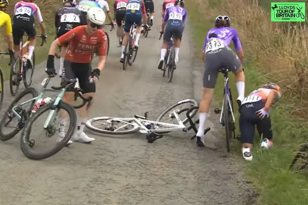 2026 Tour of Britain stage three crash